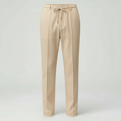 Herrenhose Gerade Passform Elastischer Bund