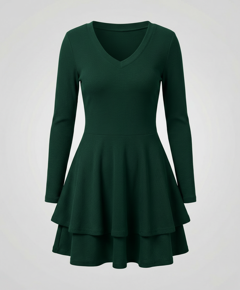 Damen Wickelkleid mit Rüschen