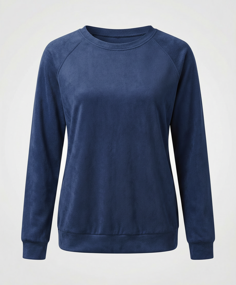Damen Rundhals Sweatshirt Bequem
