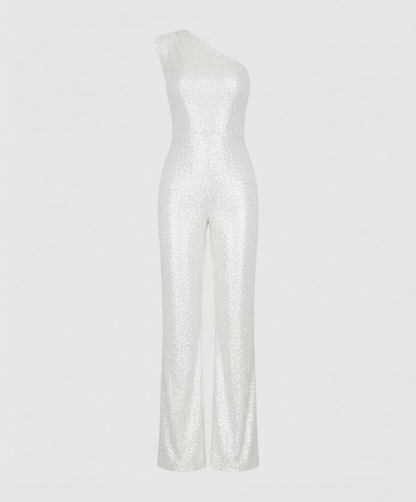 Damen Pailletten Jumpsuit Modern Glitzer