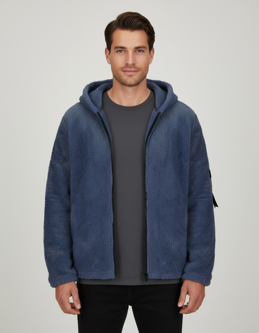 Norvielle Herren Winterjacke Fleece Schwarz - Norvielle