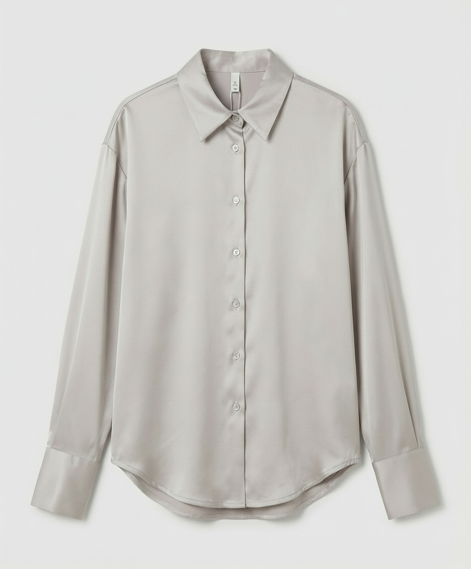 Damen Seidenbluse Elegantes Design Vintage Optik