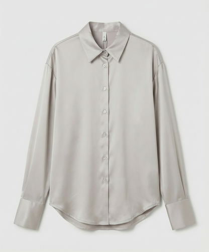 Damen Seidenbluse Elegantes Design Vintage Optik