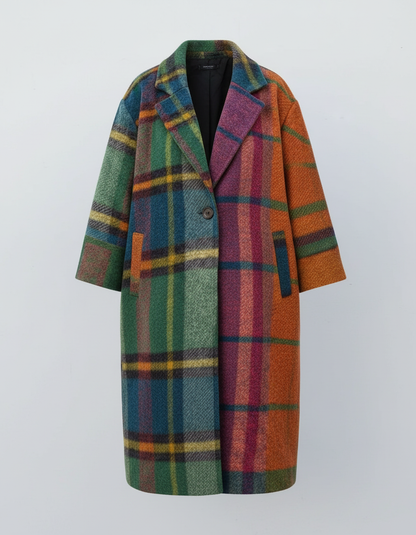 Damen Wollmantel Lang Elegantes Design