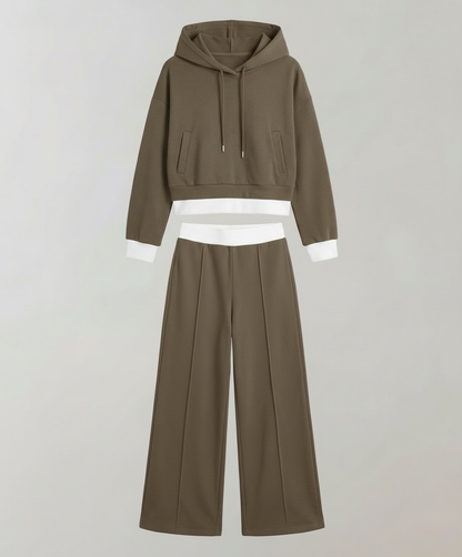 Damen Lounge Set Zweifarbig