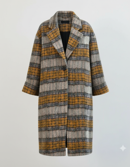 Damen Wollmantel Lang Elegantes Design
