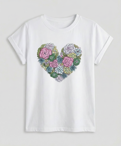 Damen Leichtes Sommer T-Shirt Baumwolle Weiß