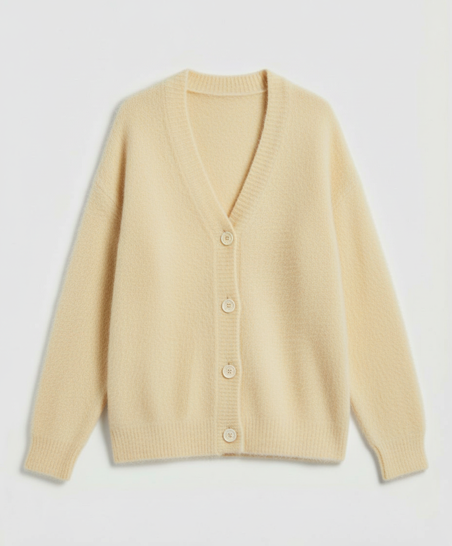 Damen Mohair Strickjacke Kuschelig