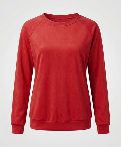 Damen Rundhals Sweatshirt Bequem