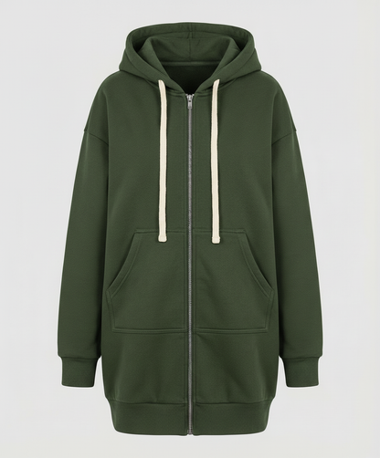 Damen Knielanger Komfort Hoodie