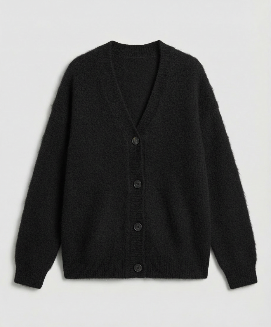 Damen Mohair Strickjacke Kuschelig