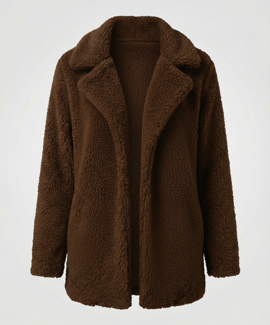 Damen Fleece Mantel Warm