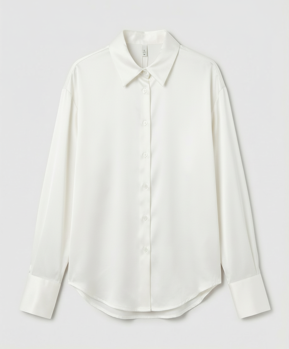 Damen Seidenbluse Elegantes Design Vintage Optik