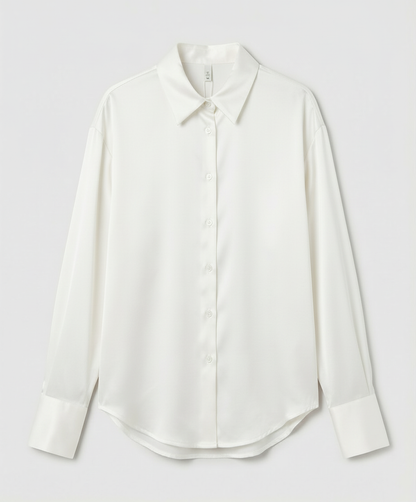 Damen Seidenbluse Elegantes Design Vintage Optik