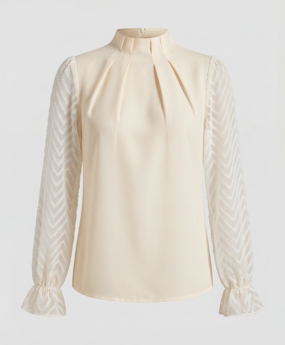 Damen Langarm Oberteil Elegantes Design