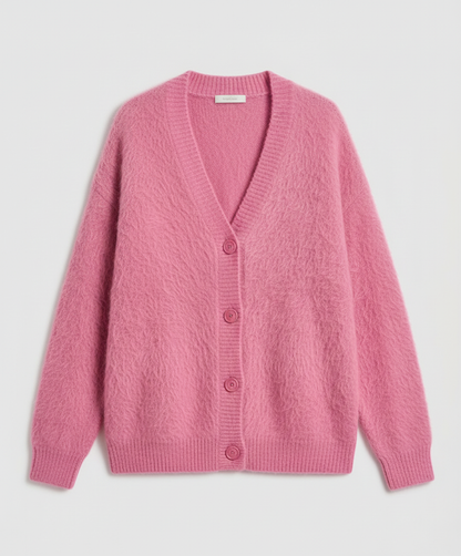 Damen Mohair Strickjacke Kuschelig