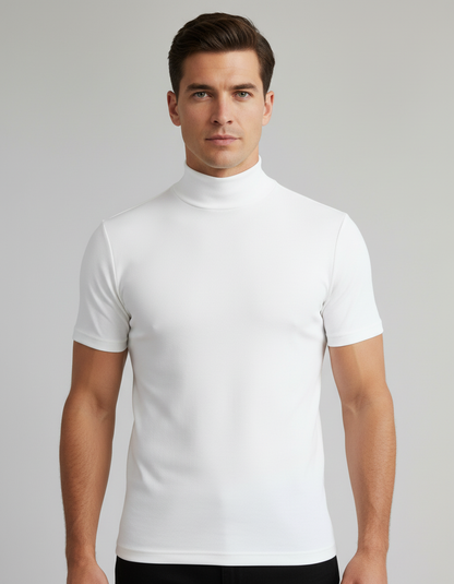 Herren Slim Fit Rollkragen Hemd - Norvielle