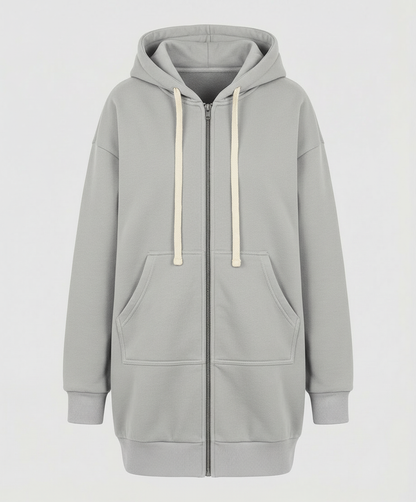 Damen Knielanger Komfort Hoodie