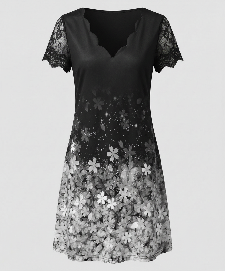 Norvielle Damen Kleid Elegantes Detail
