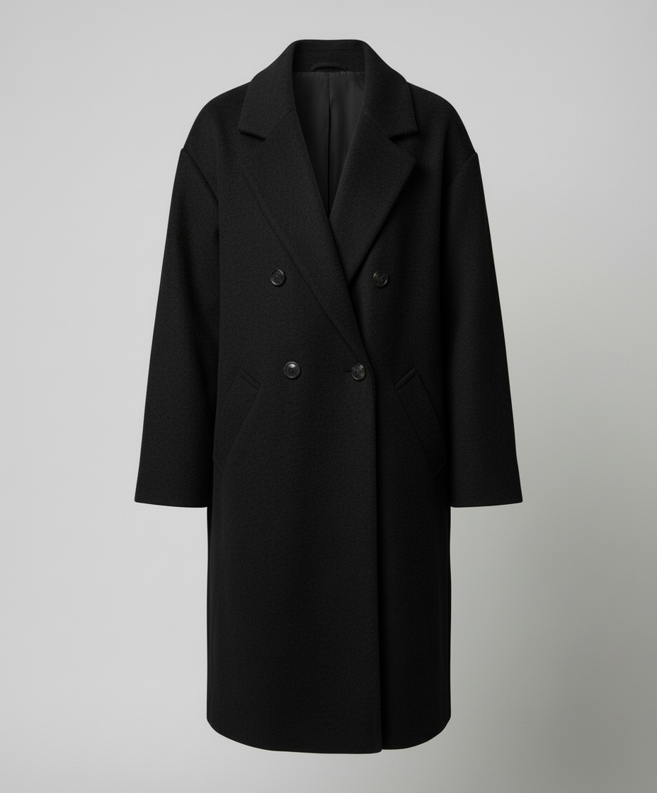 Damen Wollmantel Oversized Elegantes Design