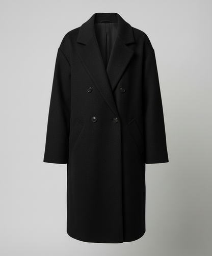 Damen Wollmantel Oversized Elegantes Design