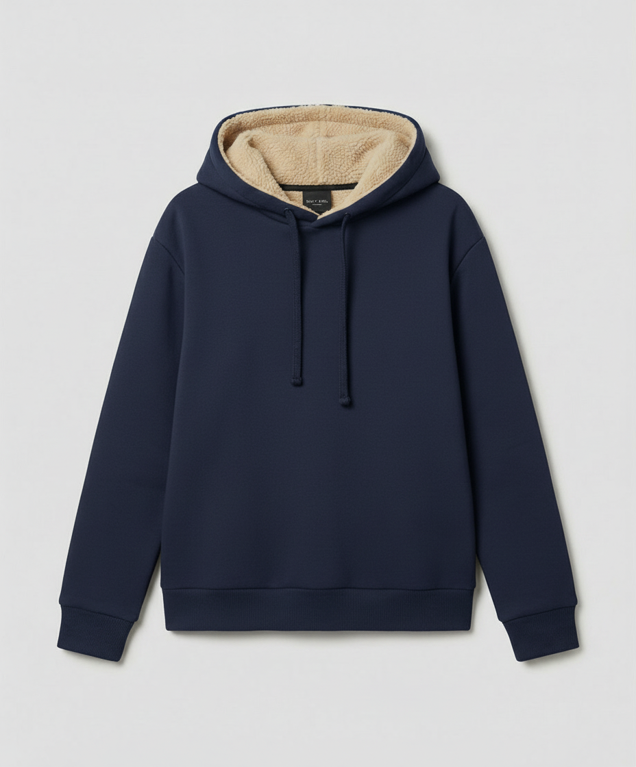 Damen Fleece-Hoodie Warm Kuschelig Grau