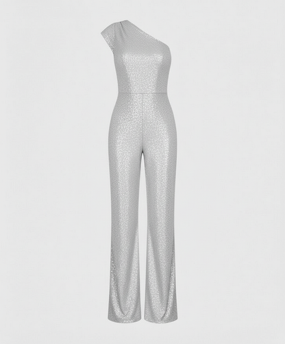 Damen Pailletten Jumpsuit Glitzer Effekt