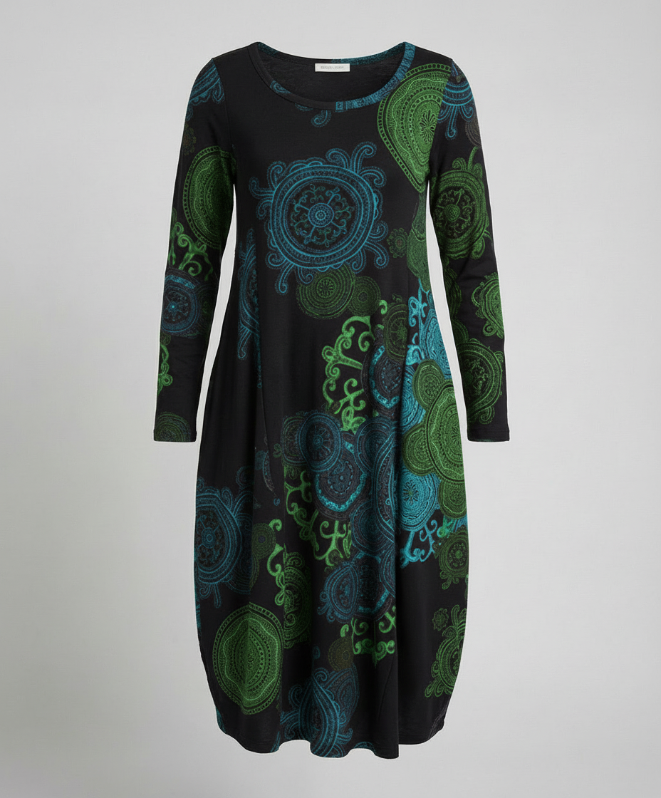 Norvielle Damen Boho-Kleid Lässig