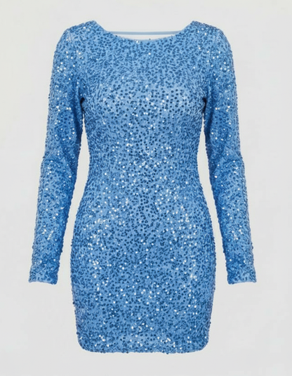 Damen Cocktailkleid Offene Rückseite Elegant