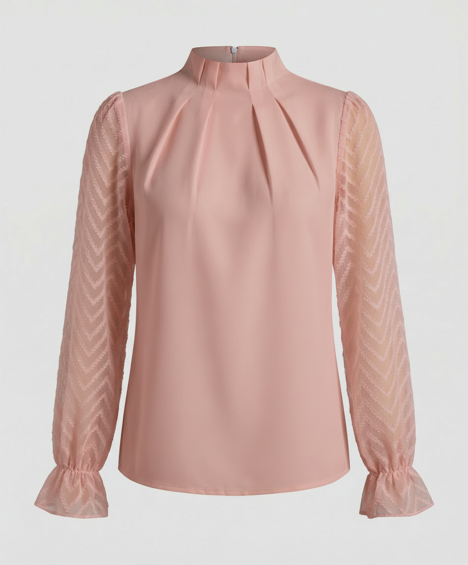 Damen Langarm Oberteil Elegantes Design
