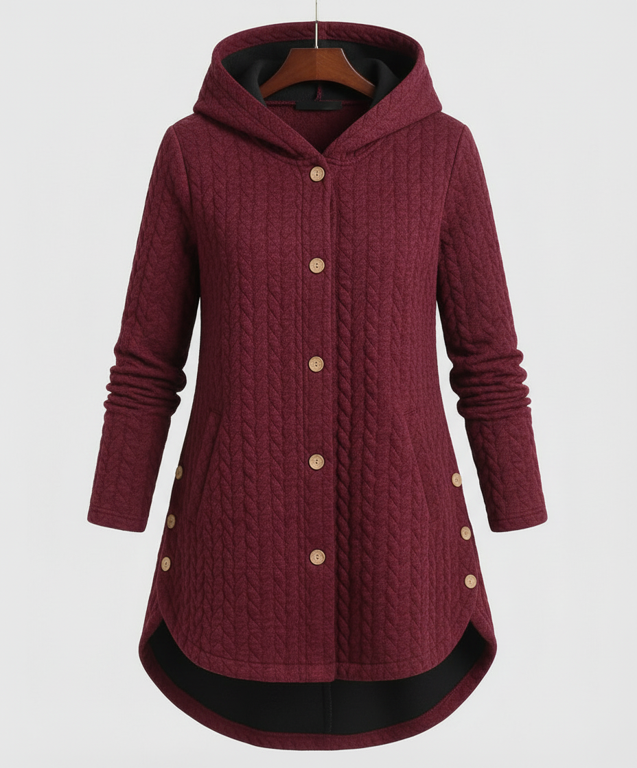 Damen Winterjacke Rotwein isoliert