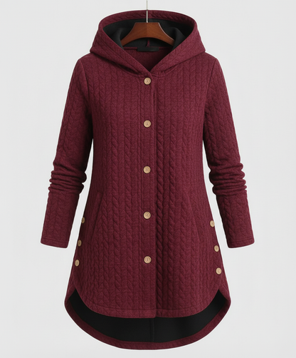 Damen Winterjacke Rotwein isoliert