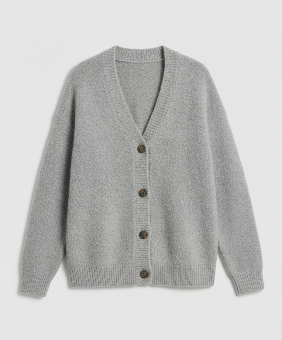 Damen Mohair Strickjacke Kuschelig