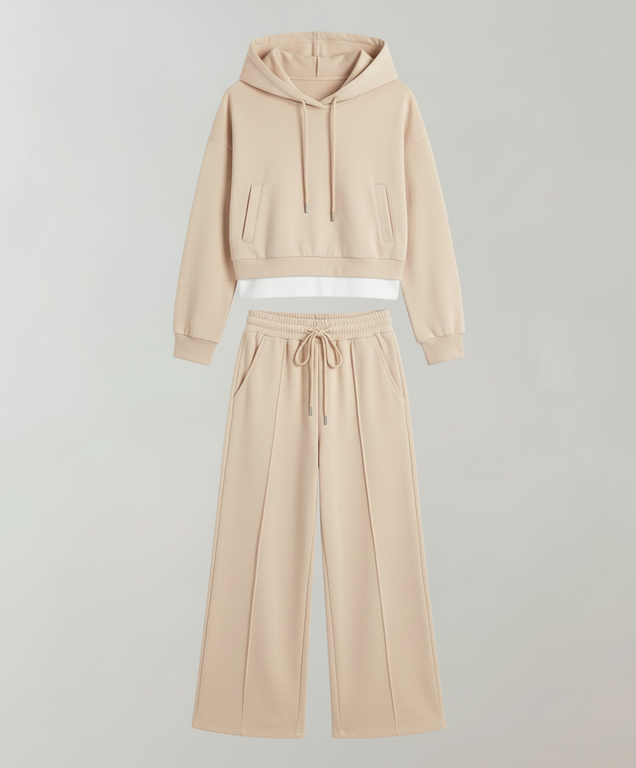 Damen Lounge Set Zweifarbig
