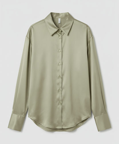 Damen Seidenbluse Elegantes Design Vintage Optik