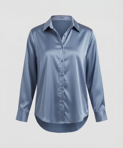 Herren Langarmhemd Elegantes Baumwolle Weiß