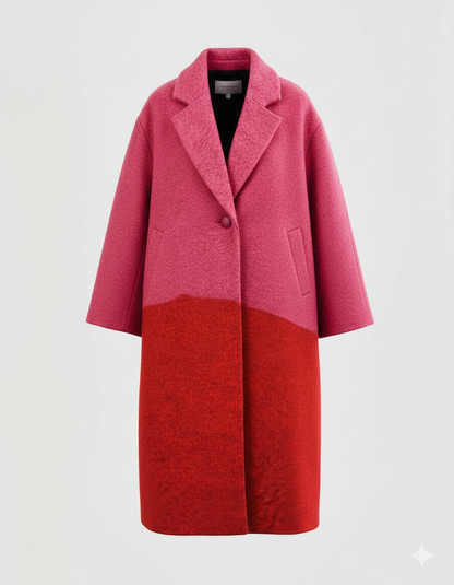 Damen Wollmantel Lang Elegantes Design