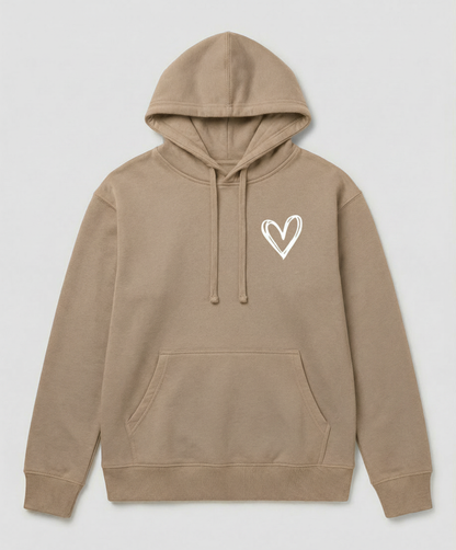 Damen Kapuzenpullover Herzdruck Norvielle