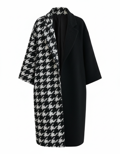 Damen Wollmantel Lang Elegantes Design