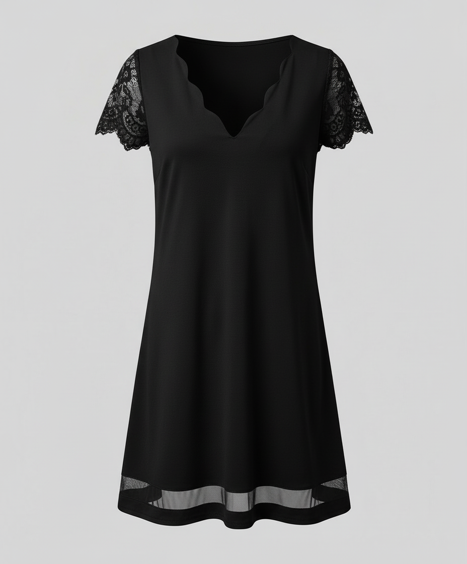 Norvielle Damen Kleid Elegantes Detail