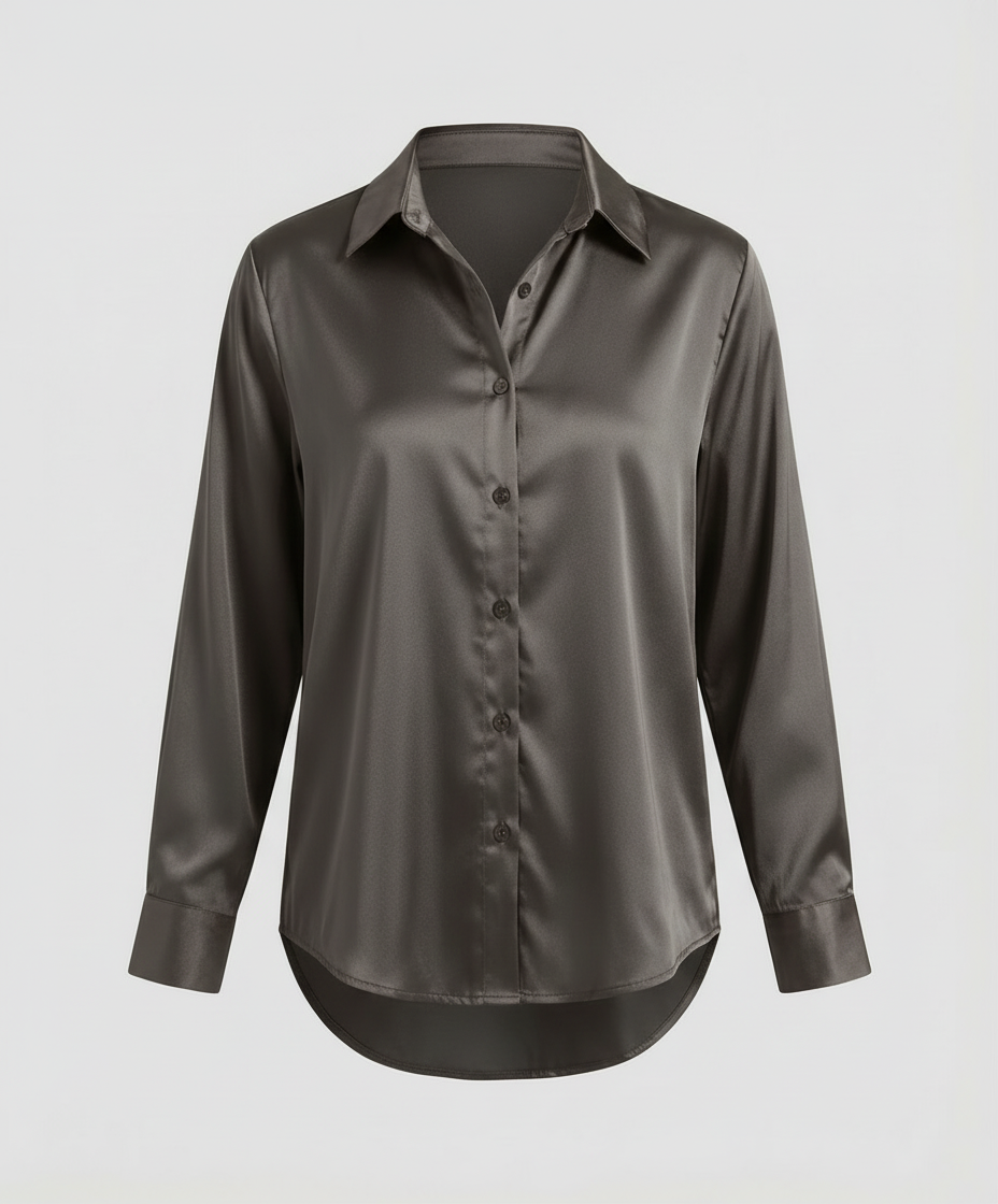 Herren Langarmhemd Elegantes Baumwolle Weiß