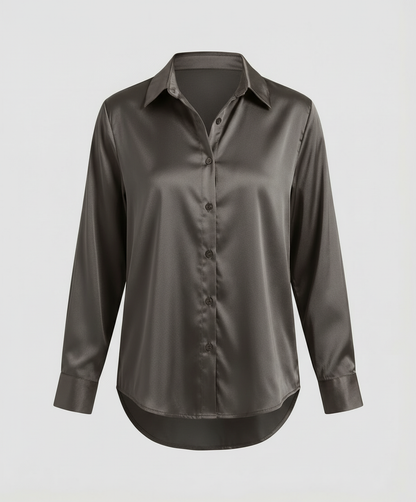 Herren Langarmhemd Elegantes Baumwolle Weiß