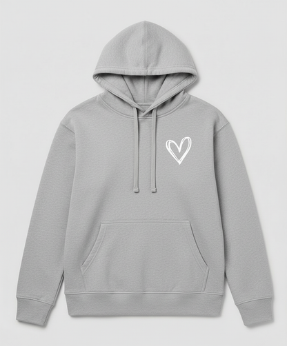 Damen Kapuzenpullover Herzdruck Norvielle