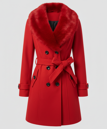 Damen Pelzmantel Elegantes Design