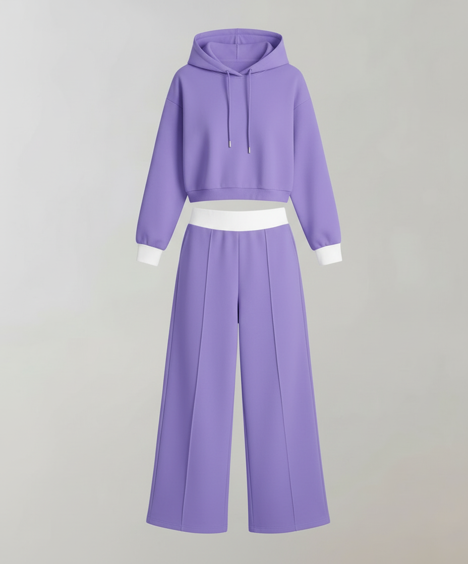 Damen Lounge Set Zweifarbig