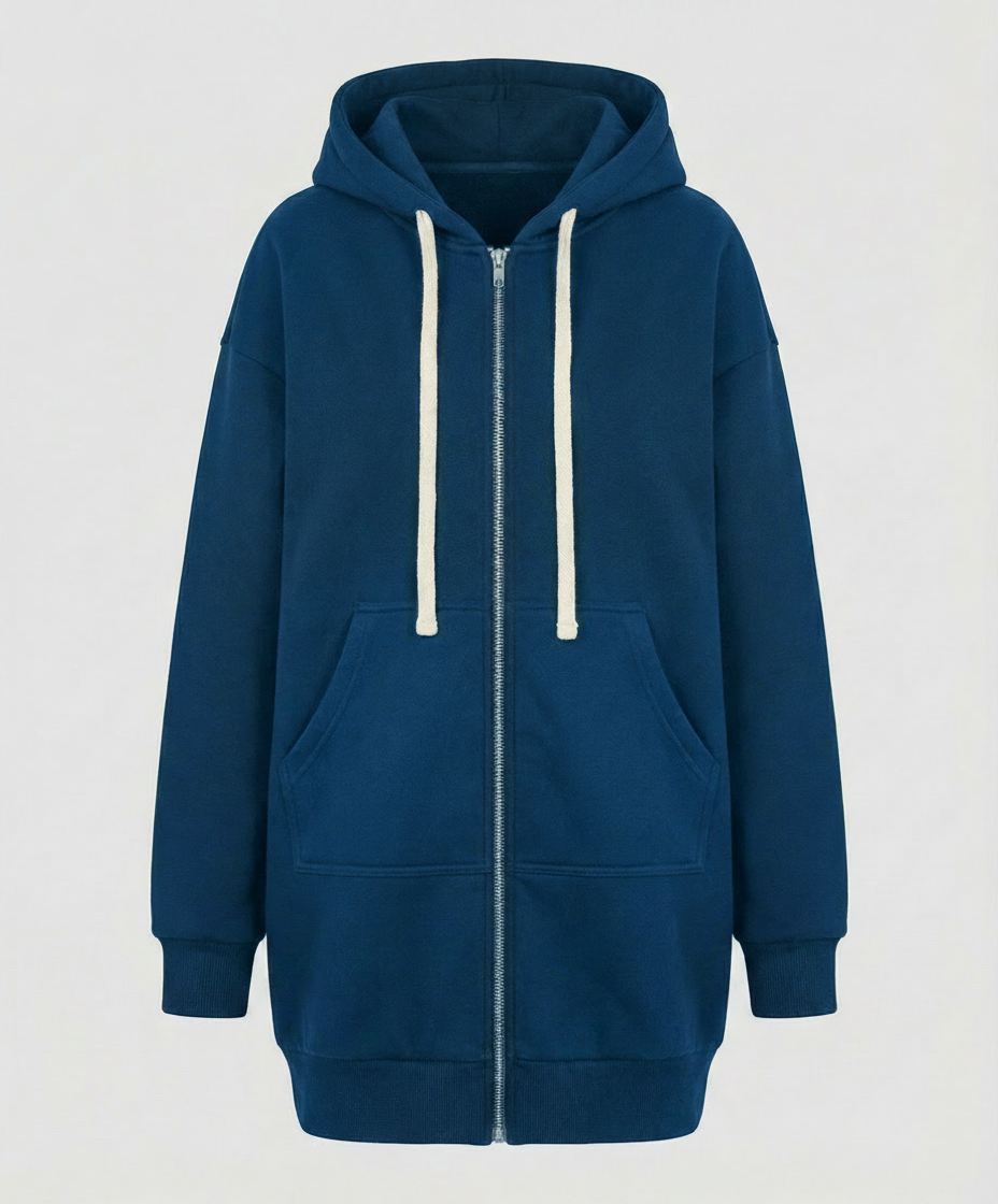 Damen Knielanger Komfort Hoodie