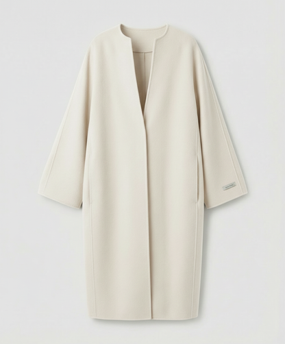 Damen Wollmantel Lang Elegent
