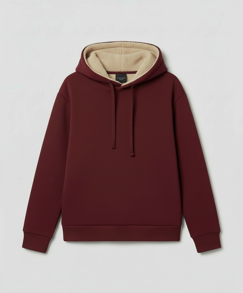 Damen Fleece-Hoodie Warm Kuschelig Grau