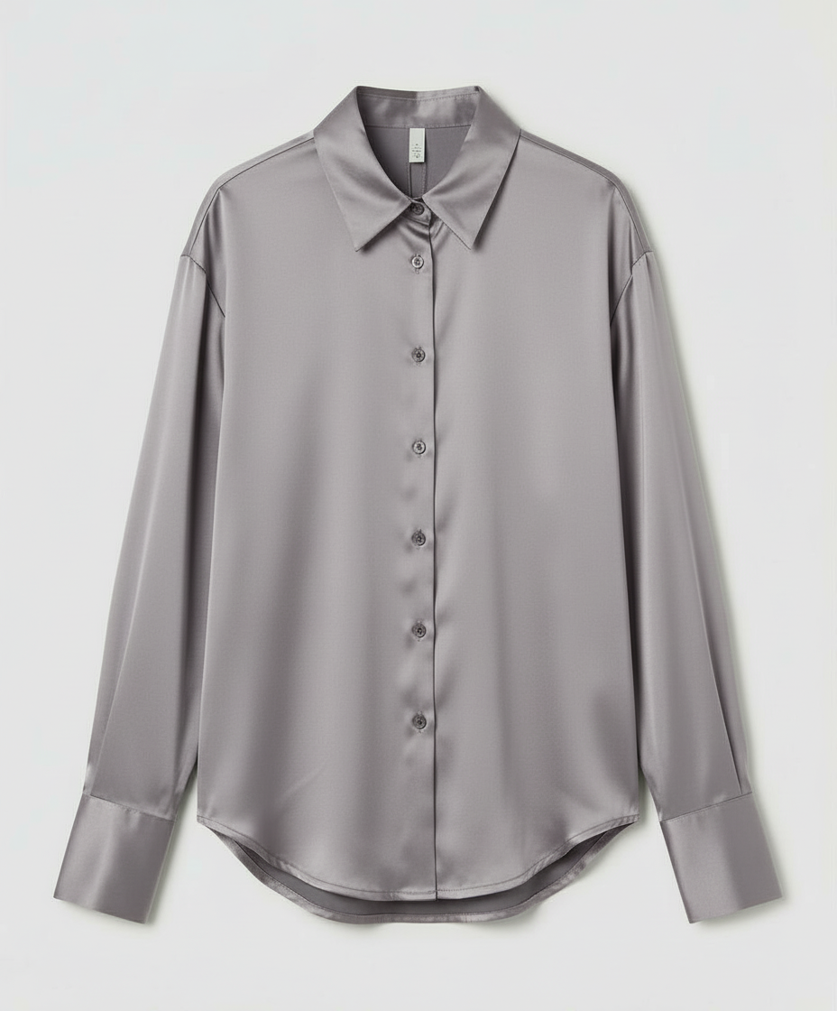 Damen Seidenbluse Elegantes Design Vintage Optik