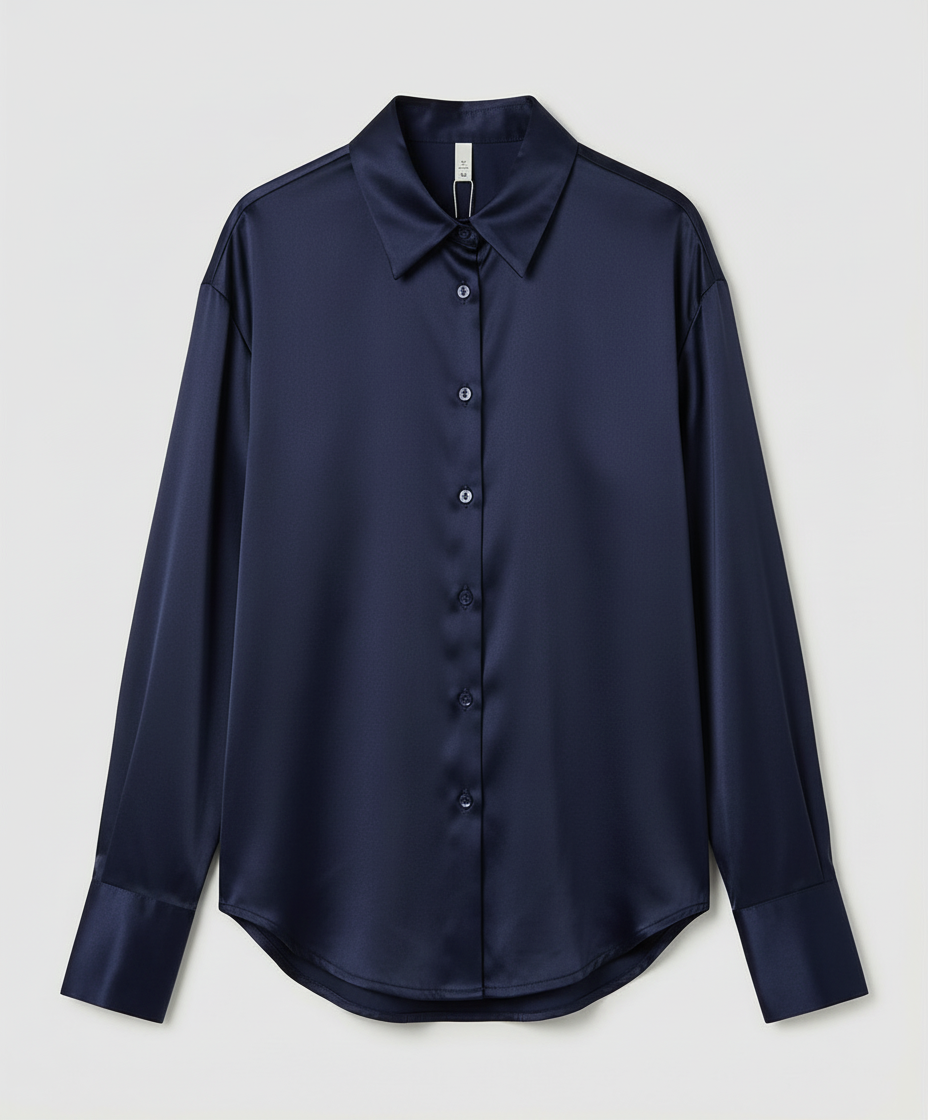 Damen Seidenbluse Elegantes Design Vintage Optik